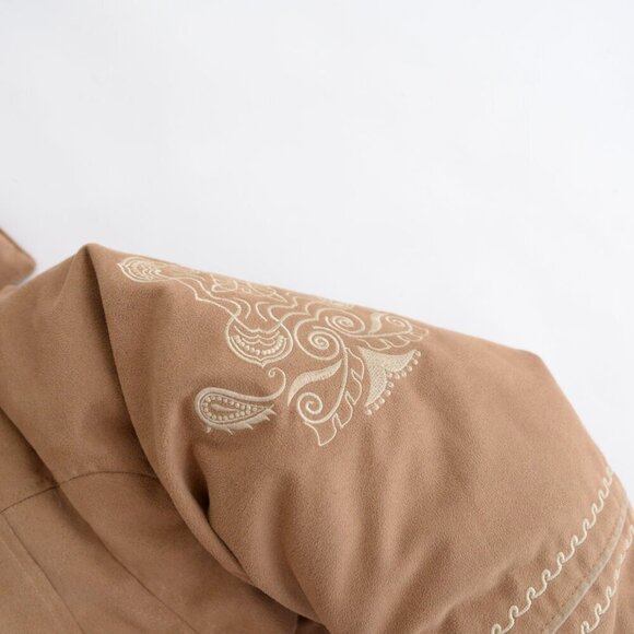 VTG Cabela's for Women 80% Goose Down 100% Coyote Fur Hood Puffer Zip Up Jacket - Picture 14 of 15